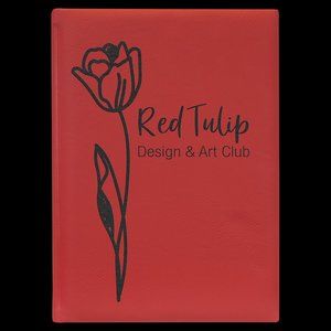 Red Personalized Leatherette Sketchbook